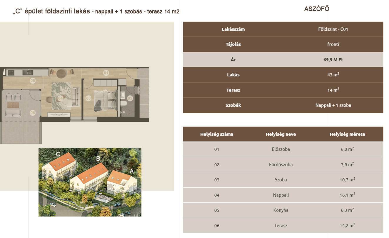 Balatonfüred – földszinti kertkapcsolatos lakás