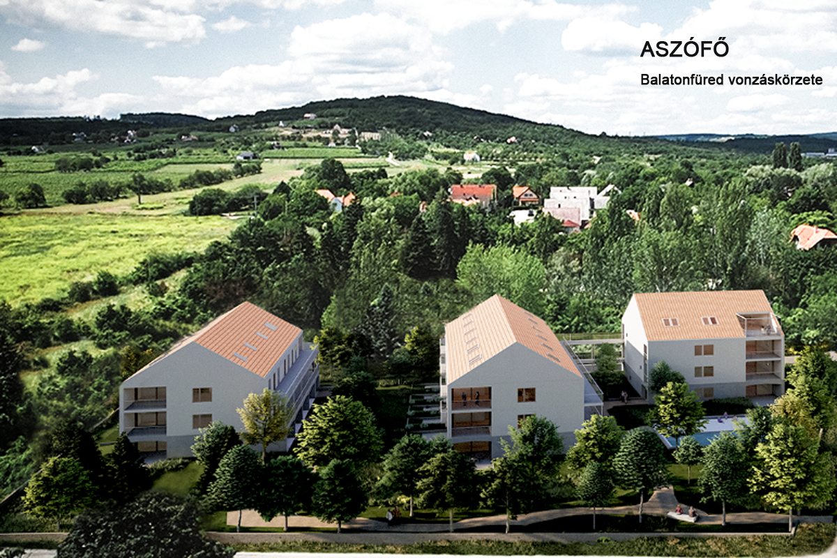 Aszófő – új építésű lakások medencével